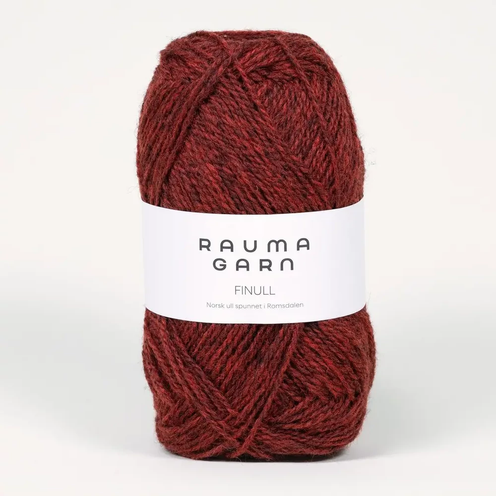 Finull - 4131 (Dempet rød mørkmelert)