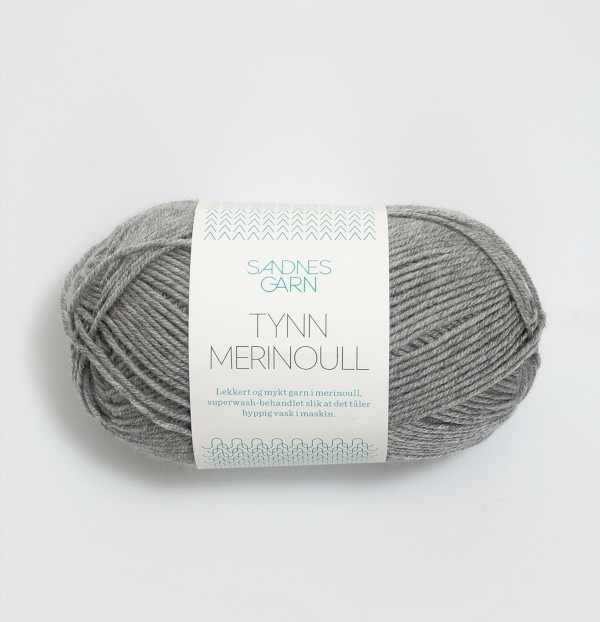 Tynn Merinoull - Grau Meliert (1042)