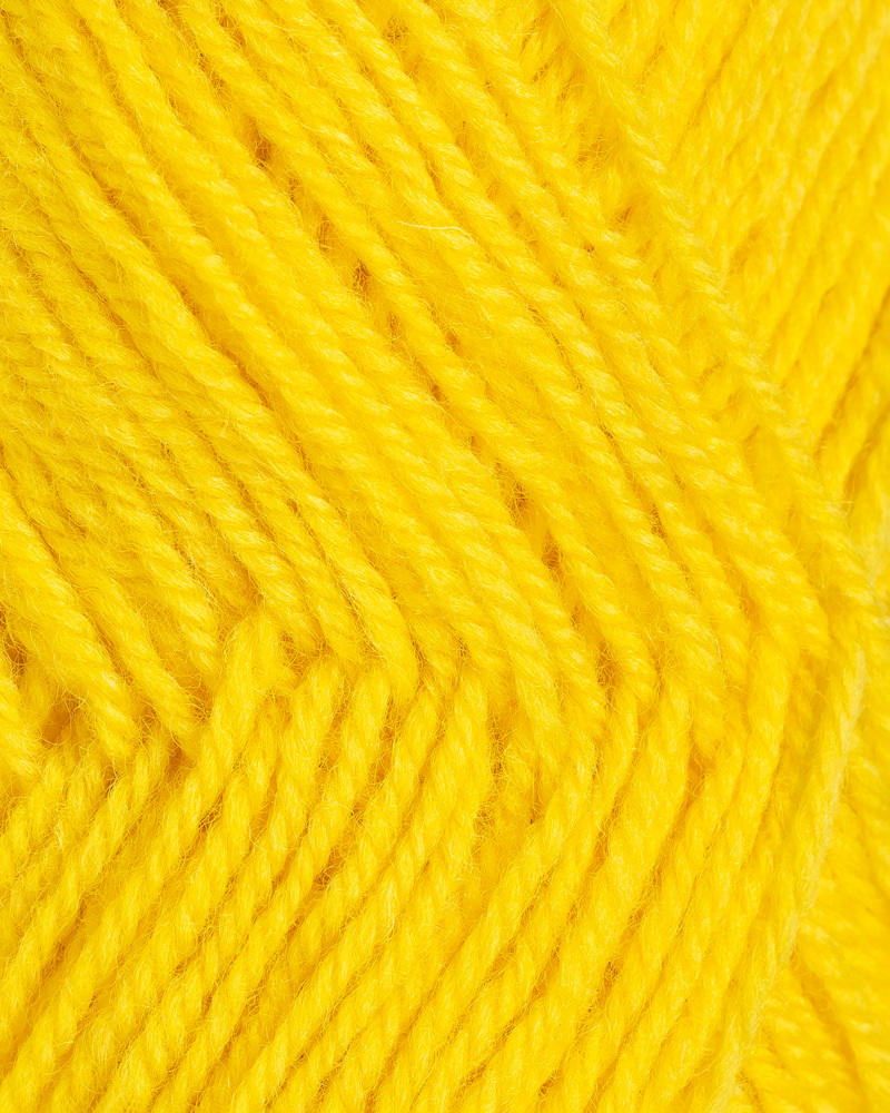 3-tråds strikkegarn - 125 (Gul)