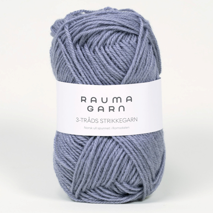 3-tråds strikkegarn - 1287 (Blågrå)