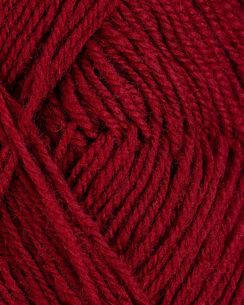 3-tråds strikkegarn - 128 (Vinrød)