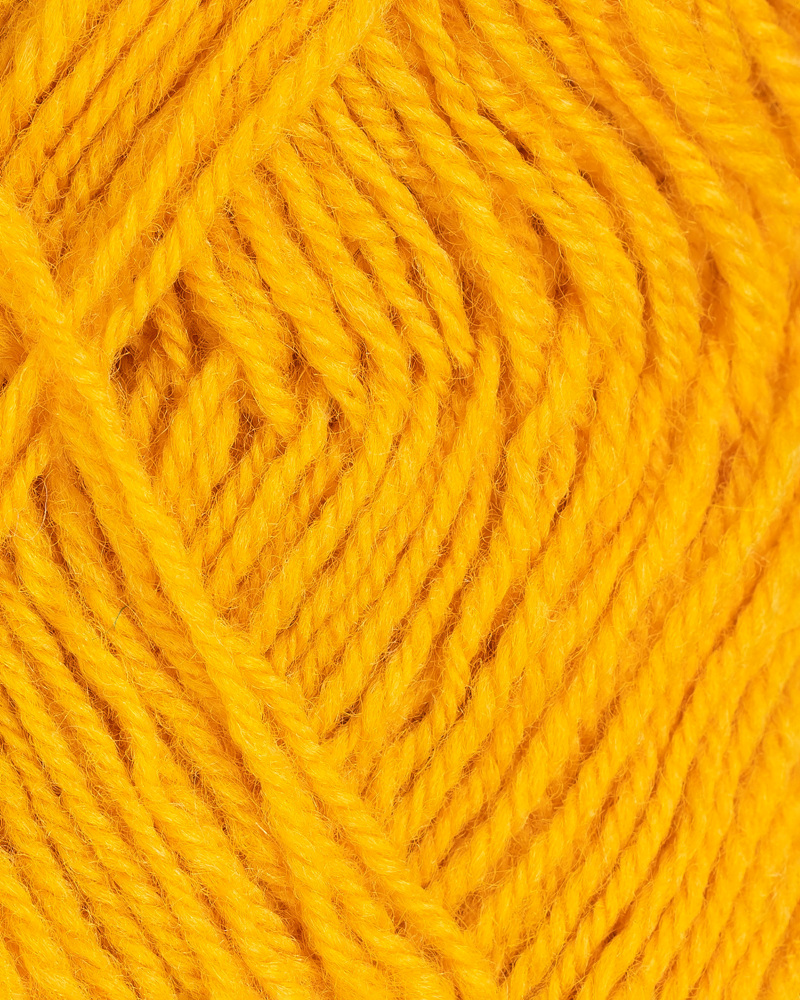 3-tråds strikkegarn - 131 (Mørk gul)