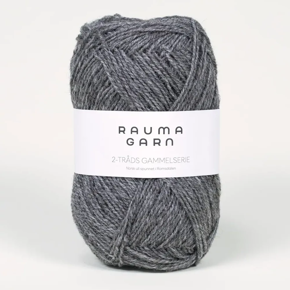 2-tråds Gammelserie - 405 (Mørk grå melert)