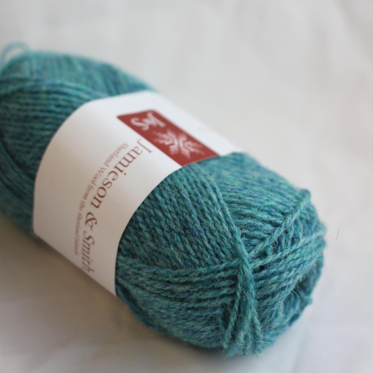 2ply Jumper Weight - FC34 (Bright Turquoise Mix)